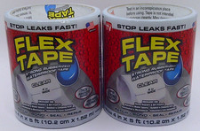 (PACK OF 2) Flex Tape, CLEAR Thick Flexible R...