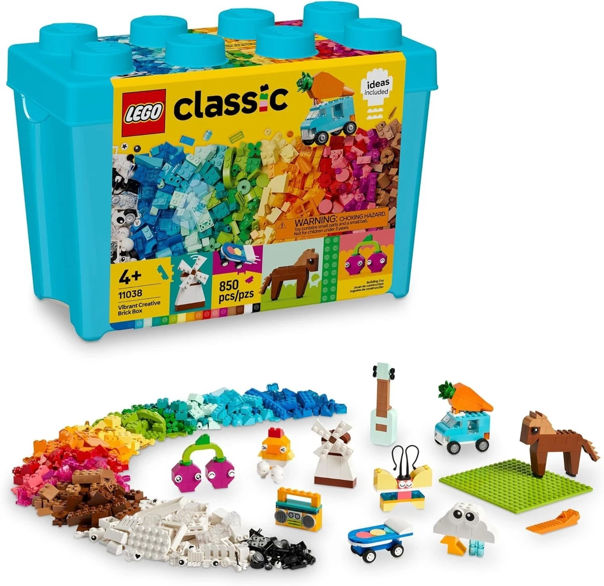 海外コレクション 58枚 LEGO CLASSIC: Vibrant Creative Brick Box (11038) for sale online