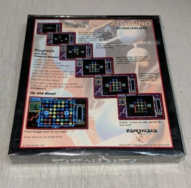 Atomino Game by Psygnosis (Amiga) NEW SEALED - Image 2 of 4