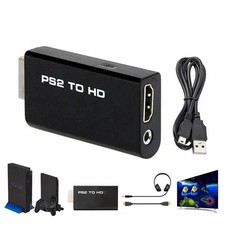 PS2 to HDMI Video Converter Adapter with 3.5mm Audio Output for HDTV Monitor US