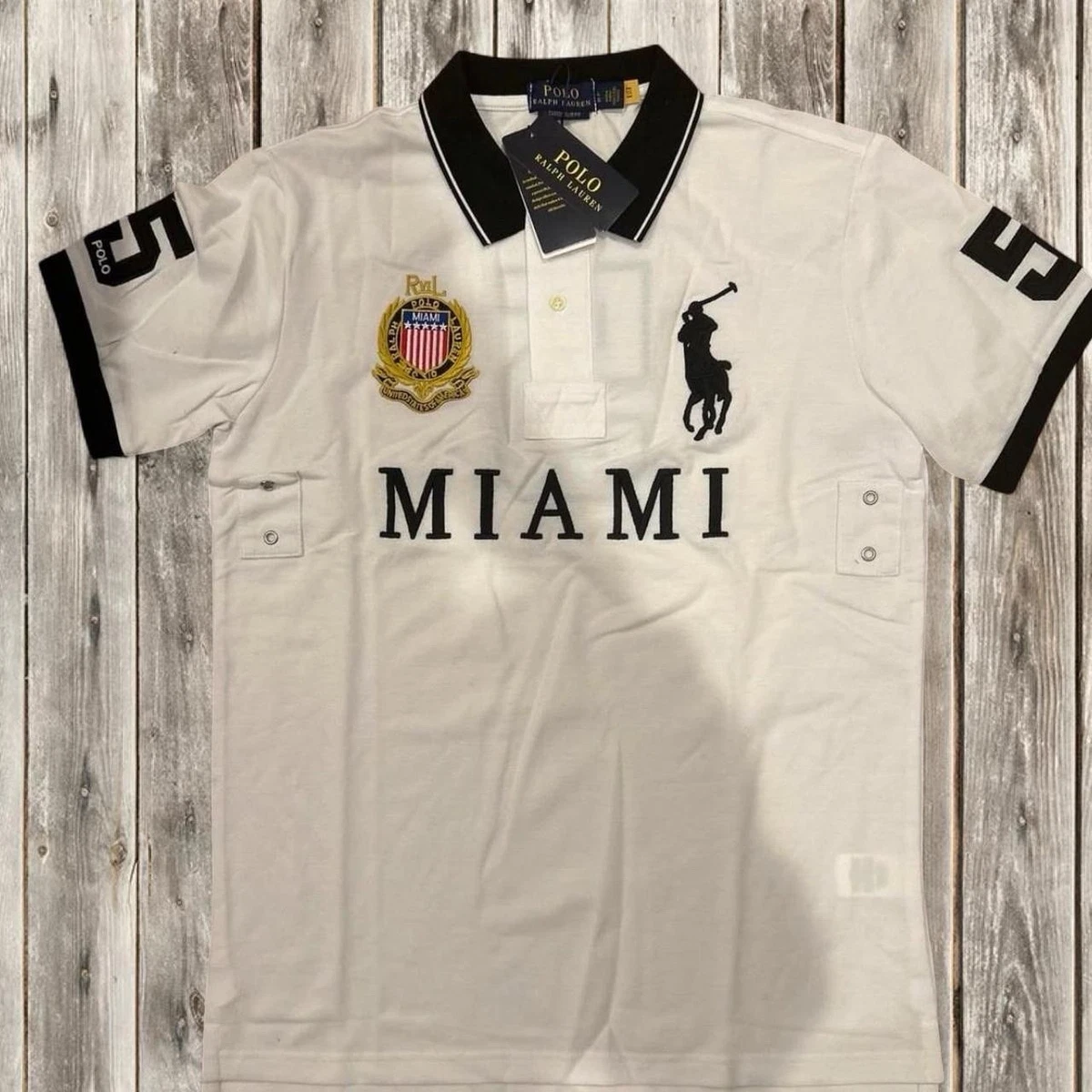 Preços baixos em Tamanho G Polo Ralph Lauren preto Polos Para