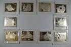 1973 NORMAN ROCKWELL FONDEST MEMORIES 10x .925 SILVER BARS 1st EDITION PROOF SET