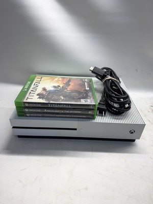 MICROSOFT 1681 XBOX ONE S, POWER CORD, AND 3 GAMES