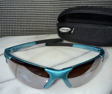 Maxx Storm Sports  Motorcycle Sunglasses TR90 Teal Frame w/HD Amber Lens
