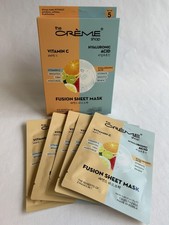 The Creme Shop Vitamin C Hyaluronic Acid Fusion Sheet Mask 5 Pack 4.4oz K-Beauty
