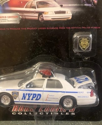 NYPD  Road Champs 1999 Police Car Ltd Ed. 10,000 New York City 1/43 w/pin