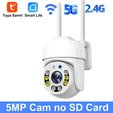 5MP HD 2.4G/5G Wifi IP Camera PTZ Outdoor Waterproof Home Security Protection Fu