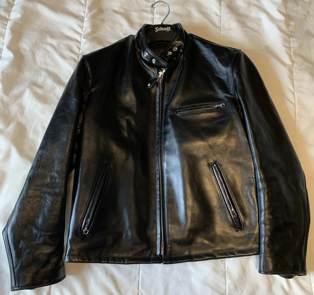 Schott Cafe Racer Jacket In Men's Coats & Jackets for sale | eBay