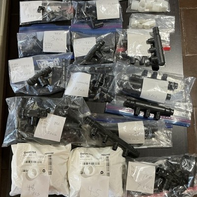 HUGE LOT 200+ Uponor ProPEX Black ADAPTERS and White Ring With Stop 3/4 