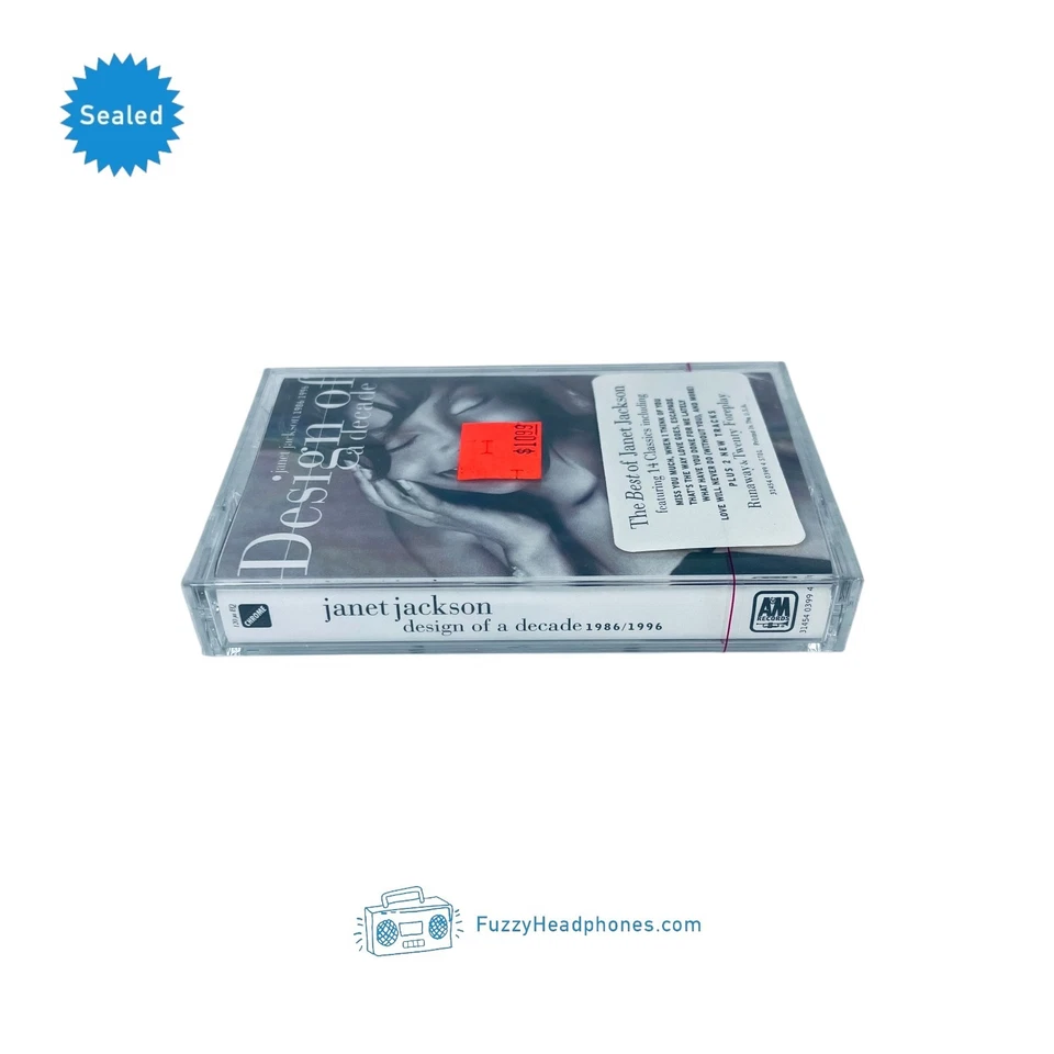 Janet Jackson Design Of A Decade Cassette Tape 1995 w/ Hype US 1st Press SEALED - Image 3 of 4