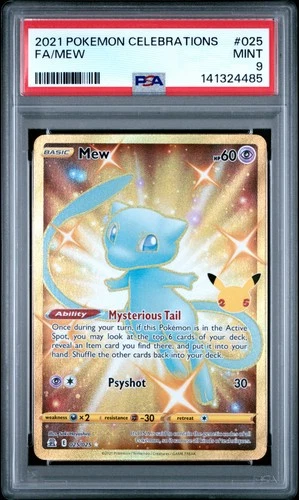 2021 POKEMON CELEBRATIONS #025 FULL ART/MEW PSA 9