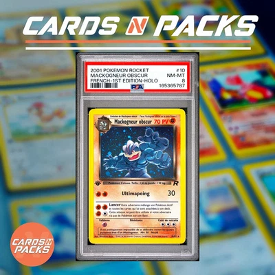 Carte Pokemon Mackogneur obscur 10/82 Holo Team Rocket Edition 1 PSA 8 ✨ - Photo 1/4
