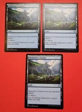 3x Memorial To Genius Commander Legends 2020 Mtg Magic Card Blue Island Land 485
