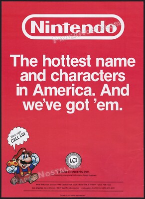 NINTENDO - Original 1988 Trade AD / poster / Licensing promo _