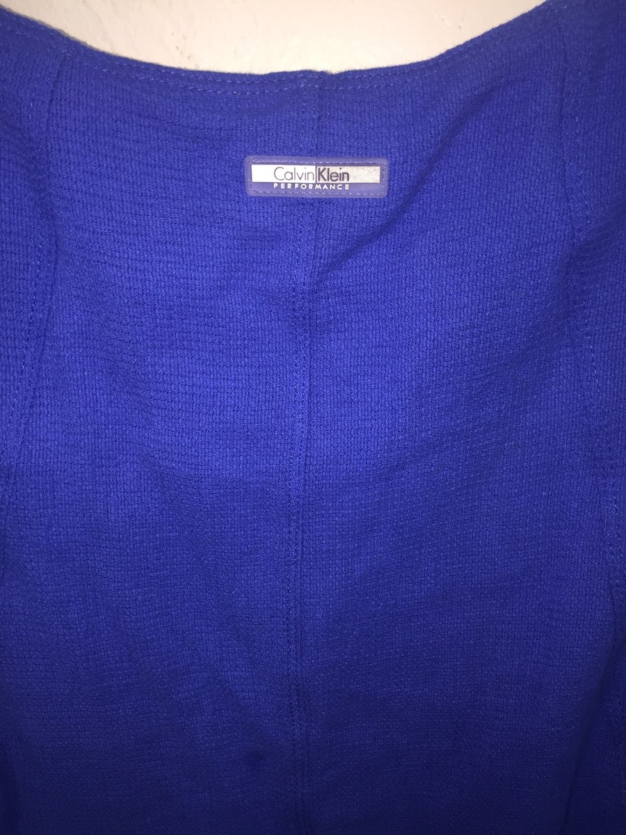 NEW Calvin Klein Performance Quick Dry Layer Top Medium M Blue NWT Tank Tee View 5