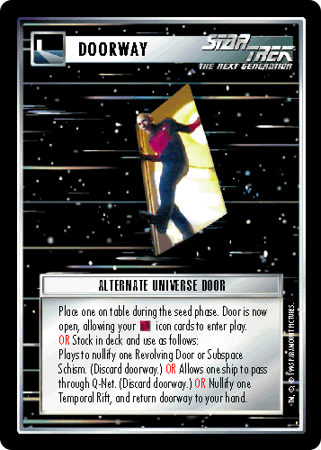 ALTERNATE UNIVERSE DOOR Star Trek CCG 1E 1995 Doorway Common Card Game - Picture 1 of 1