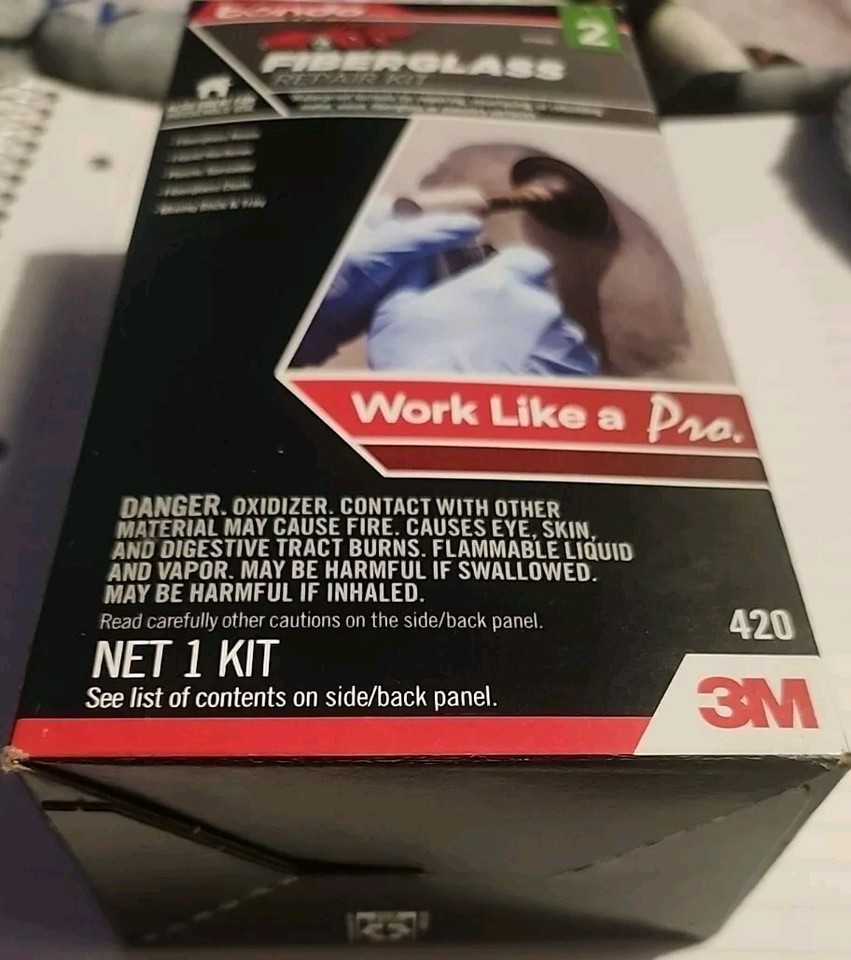 Bondo 3M Fiberglass Repair Kit, Stage 2, Repairing, Resurfacing, or