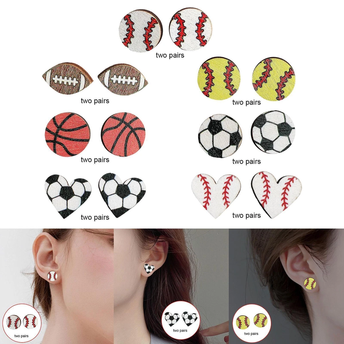 Soccer hotsell earrings studs