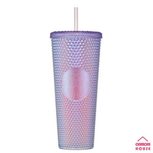 2022 Starbucks Korea Cherry Blossom Bling Pink & Purple Beam Stud Cold Cup 710ml - Picture 8 of 14