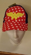 Wonder Woman Cap Hat DC Comics New Adjustable Blue Red White and Yellow Youth