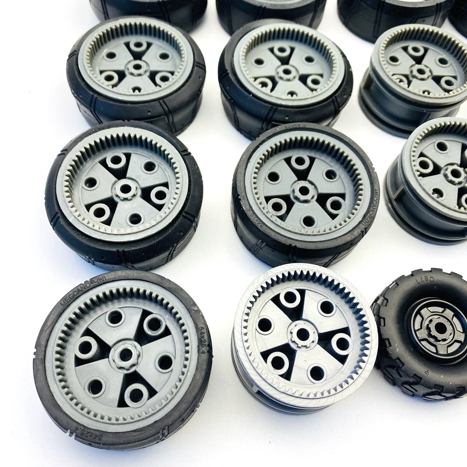 Modern Meccano Erector Set Tire Wheels - Replacement Parts - Image 2 of 4