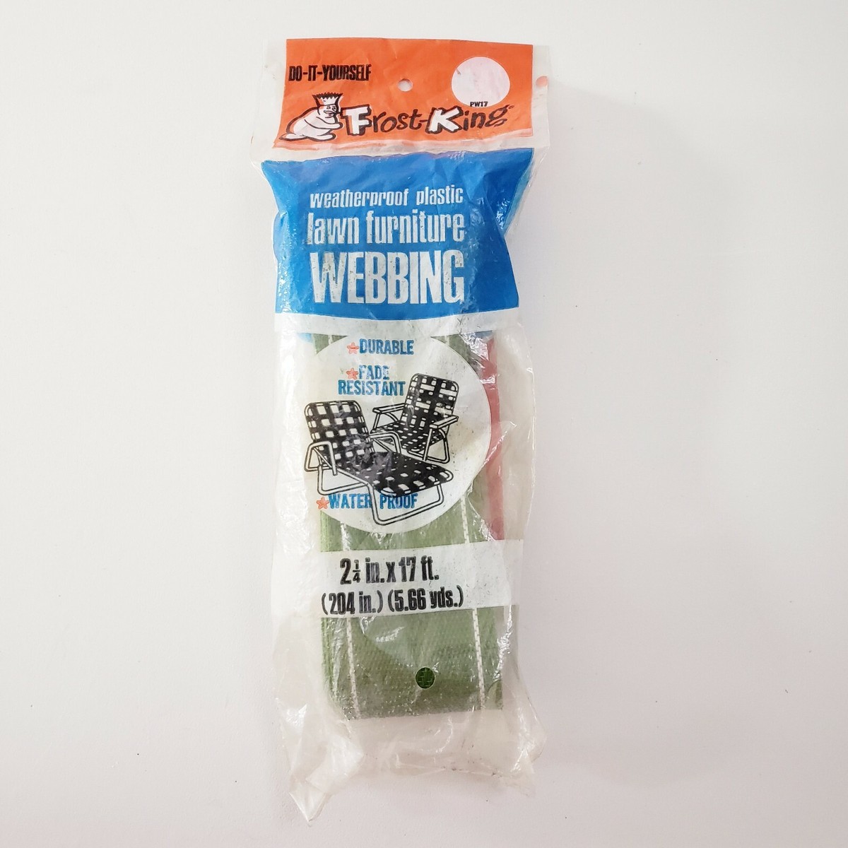 Frost King Lawn Furniture Webbing Green Stripe 1/4