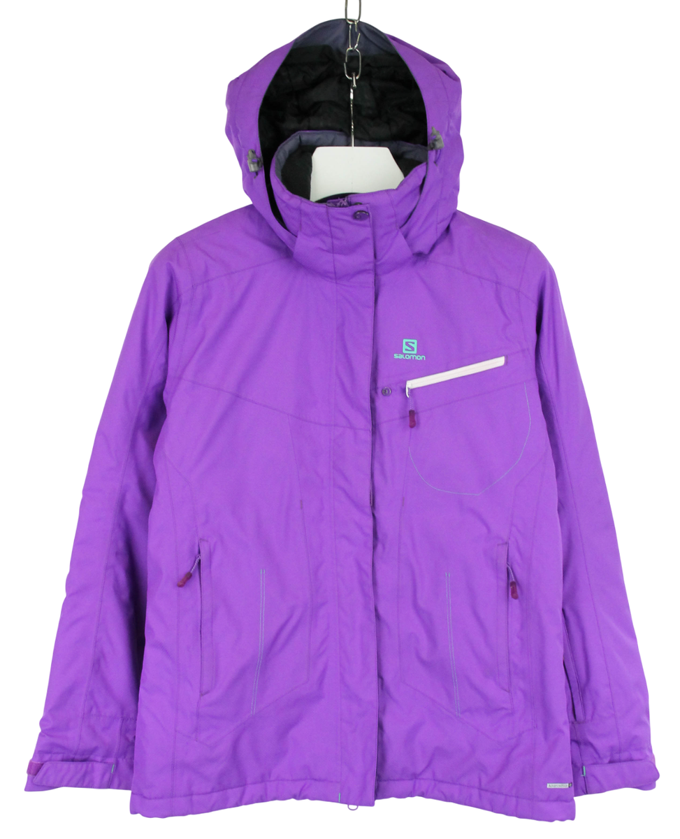 美品Salomon Advanced Skin Dry 10K/10KサロモンM SALOMON AdvancedSkin Dry 10K/10K Jacket Women's MEDIUM Hooded