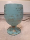 Mccoy Pottery turquoise and gold Goblet.