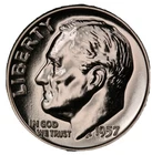 1957-P Roosevelt Dime-Choice Gem Proof Lustrous FAST FREE SHIPPING!