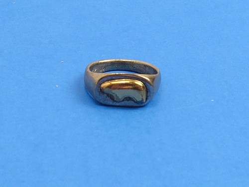 Golden Bear Vail Sterling Silver 14K Gold Ring Size 7.5 Two Tone