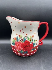 Pioneer Woman Stoneware Cheerful Rose 4 Cup Measuring Cup with Handle