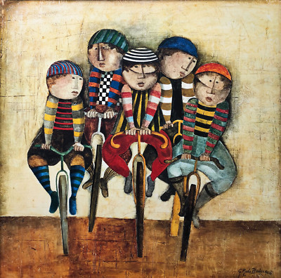 Framing Custom and Galleries Saper 自転車に乗る少女たち Boulanger Rodo is Graciela for source major a 絵画
