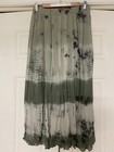ZARA Green TIE DYE SKIRT Elastic Waist Size M With Slits — photo 4