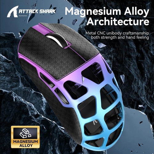 ATTACK SHARK R3 46g Magnesium Alloy Mouse, PixArt PAW3395 BT/2.4G/Wired,26000DPI - Picture 50 of 64