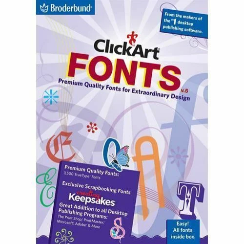 Clickart Fonts V5 *New,Sealed* (PC, 2008) - Image 3 of 4