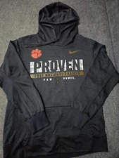 Nike Therma-Fit Pullover Hoodie Clemson 2016 National Champs Paw Power Size L