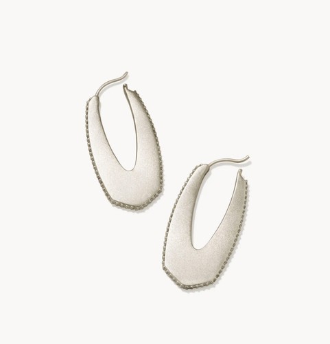 Kendra Scott Adeline Hoop Earrings in Silver. $70 Value! - Picture 2 of 3