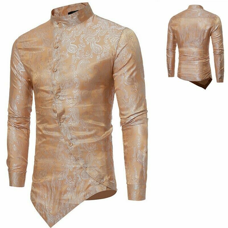 Generico Camicia a Maniche Lunghe da Uomo con Stampa Digitale 3D di
