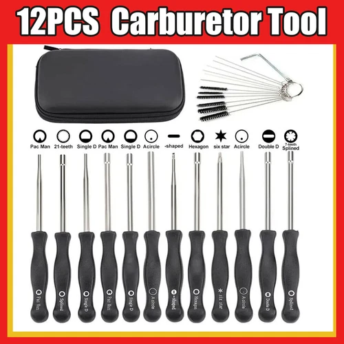 12PCS Carburetor Adjustment Tool Kit for 2 Cycle STIHL Husqvarna Echo - Picture 9 of 11