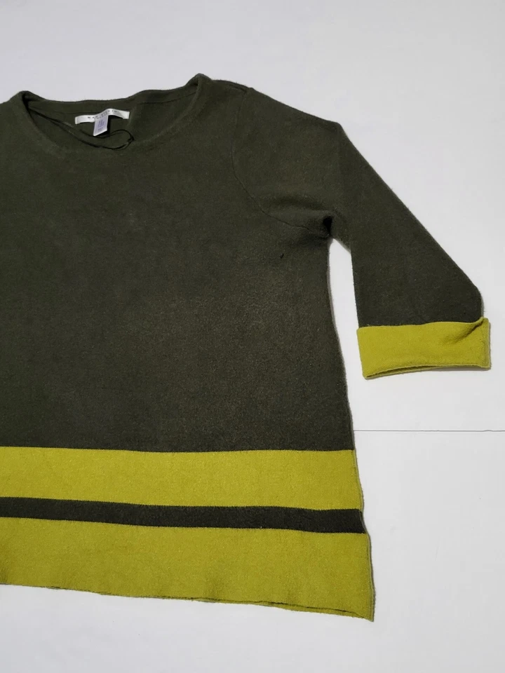(#C) Suéter Pullover Max Studio Mujer Talla 2X Verde Lima Manga 3/4 Puños Foto 3 de 4