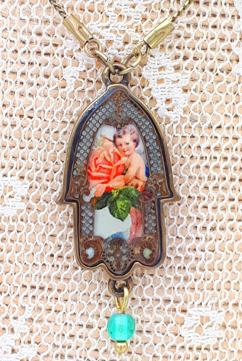 Filigree shop hamsa necklace