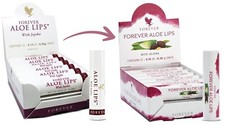 FOREVER LIVING ALOE LIPS Box of 12-Aloe Leaf Extract Jojoba Seed Oil Beeswax