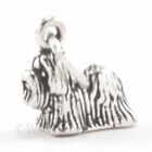tiny 3D Shih Tzu Lhasa Apso Dog Charm Pendant 925 Sterling Silver small size
