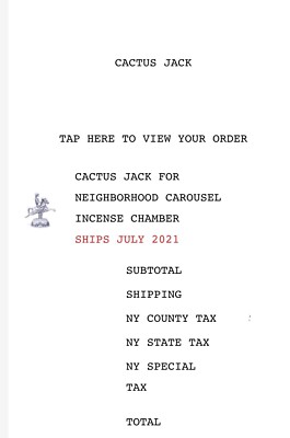 Travis Scott Cactus Jack For Neighborhood Carousel Incense Chamber