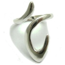 Stylish Long Sterling Silver Ring Hallmarked Solid 925 Perfect Quality Handmade