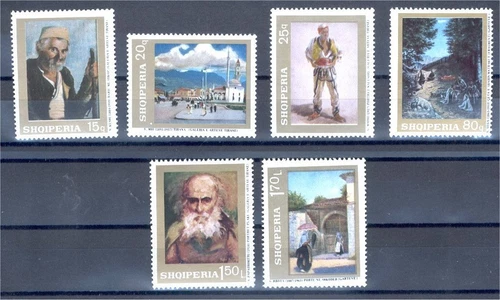 ALBANIA, PAINTINGS  SET FROM 1968, MINT NEVER HINGED