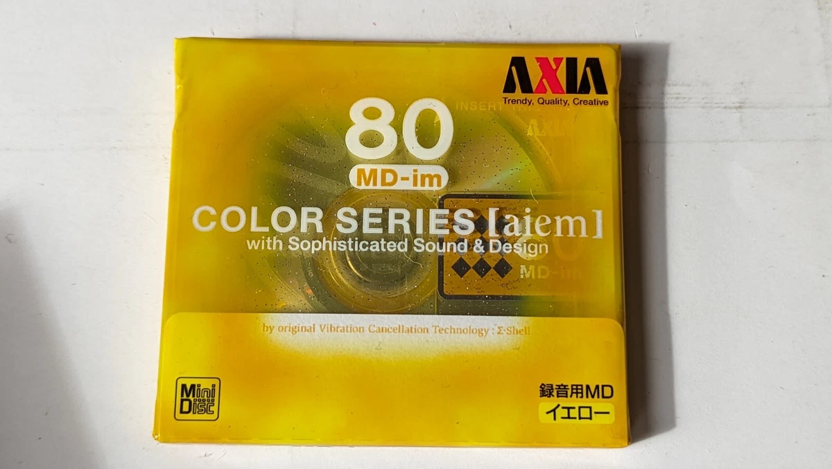 Lot de 5 minidiscs Axia (Fujifilm) 74 min style cercle Happy Colors