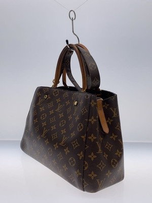 LOUIS VUITTON Montaigne BB Monogram Canvas PVC Brown Height 23cm Width 26-36cm