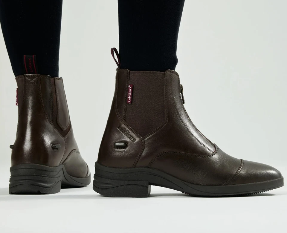 LeMieux Zip Paddock Boot Short Grip Yard Stall Reitstiefel UK 3-9