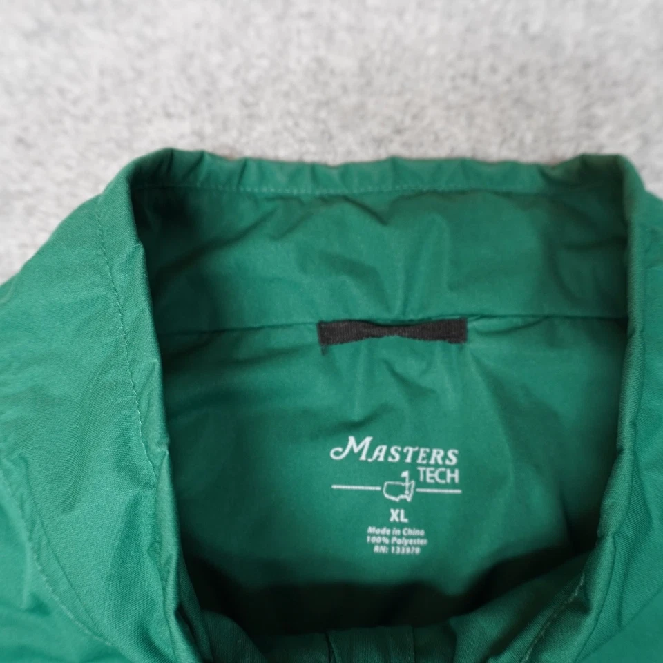 Masters Tech Men's XL Green Golf Windbreaker Jacket Lightweight - Image 2 of 4